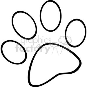 Royalty Free Rf Copyright Safe Outlined Paw Print Clipart Royalty Free Gif Jpg Png Eps Svg Pdf Clipart 384395 Graphics Factory