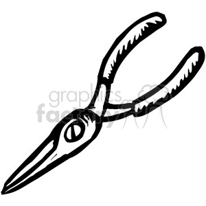 black and white needle nose pliers