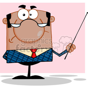 Royalty Free Angry African American Business Manager With Pointer