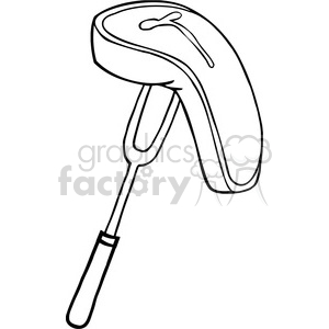   Clipart of Fork With Steak 