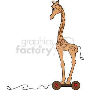Pull Toy Giraffe in color