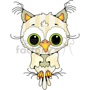 Owl Front View Colored 2