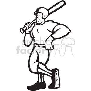 black and white baseball player standing shield