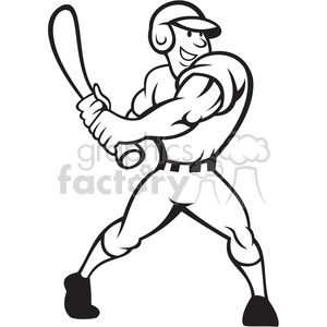 black and white baseball player batting side