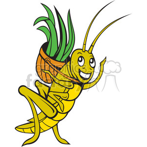 grasshopper carrying a basket