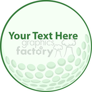 5691 Royalty Free Clip Art Green Golf Ball Sign