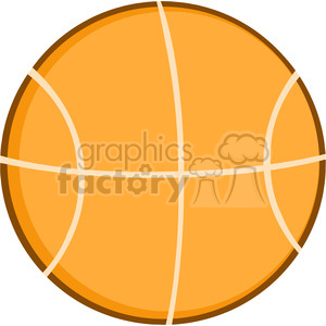 Royalty Free RF Clipart Illustration Abstract Basketball Flat Design