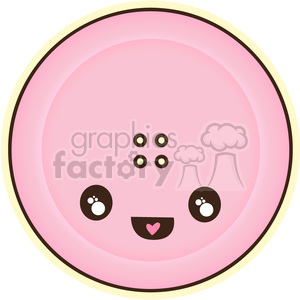  Button cartoon character vector clip art image 
