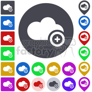 Cloud add icon pack