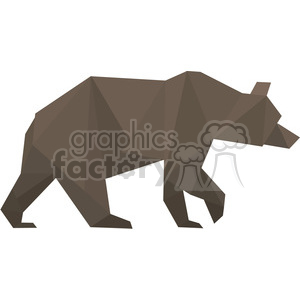 Geometric Low-Poly Brown Bear