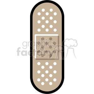 Illustration of a beige adhesive medical bandage with a dotted pattern.