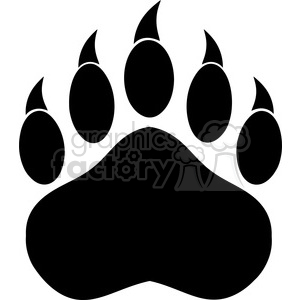 Download Royalty Free Rf Clipart Illustration Black Bear Paw With Claws Vector Illustration Isolated On White Commercial Use Gif Jpg Png Eps Svg Ai Pdf Clipart 398973 Graphics Factory SVG, PNG, EPS, DXF File