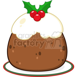 Christmas Pudding with Holly