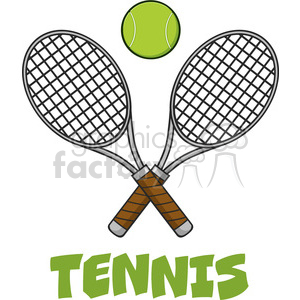 Crossed Racket And Tennis Ball Vector Illustration Isolated On White And Text Tennis Clipart Commercial Use Gif Jpg Png Eps Svg Ai Pdf Clipart 400147 Graphics Factory