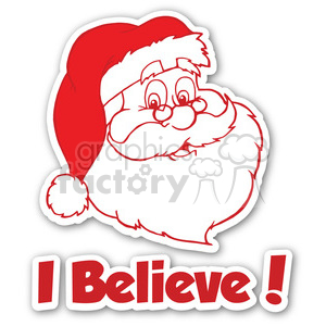 Festive Santa 'I Believe' Christmas