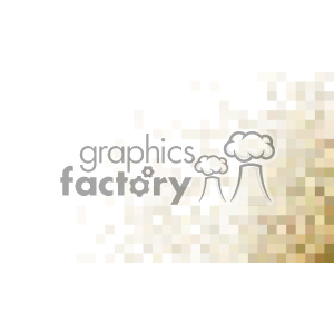 Abstract clipart image with a pixelated pattern featuring light beige and brown colors.