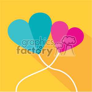 Colorful heart-shaped balloons against a yellow background, symbolizing love and relationships.