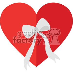 heart with a bow svg cut files vector valentines die cuts clip art