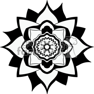 Black and White Mandala Design