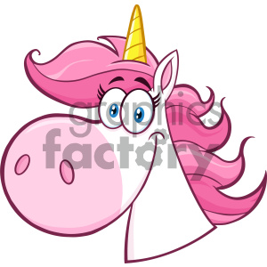 Cheerful Cartoon Unicorn Illustration - Fantasy