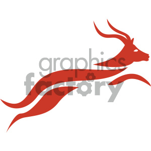 vector gazelle running icon