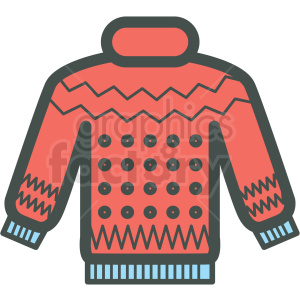   winter sweater vector icon 