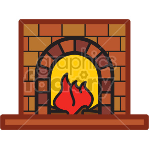 fireplace vector icon