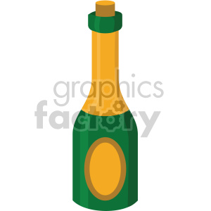 A clipart image of a champagne bottle, typically associated with celebrations and holidays.