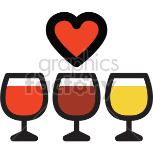 wine glass icon for valentines day party