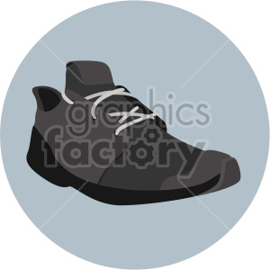 black shoe in circle design