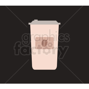 coffee cup vector on black