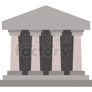 Clipart image of a classical museum, with columns and a triangular pediment.