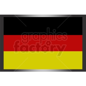 This image is a simple representation of the flag of Germany. It features three horizontal stripes of black, red, and gold (or yellow), which are the national colors of Germany.