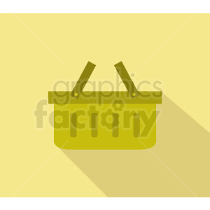 picnic basket icon design on yellow background