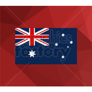 australia flag vector red background