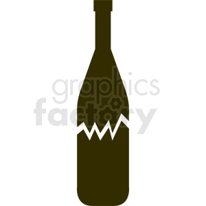 broken bottle silhouette