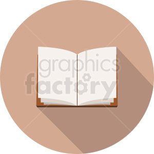 vector book icon on circle background
