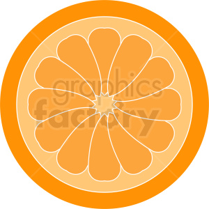 sliced orange vector icon