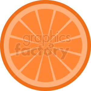 orange slice vector clipart