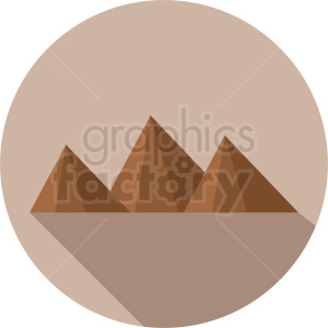mountain scene on circle background