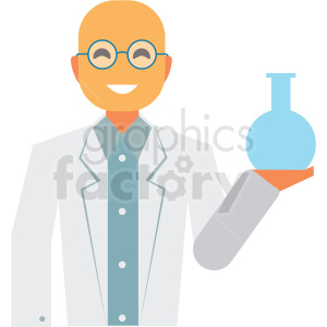 scientist flat icon vector icon