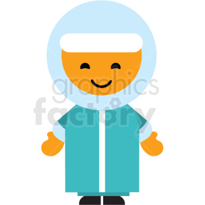 Eskimo man character icon vector clipart