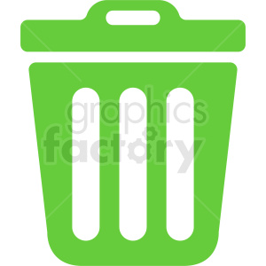 green trash icon vector design
