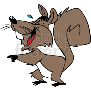 laughing squirrel vector clipart