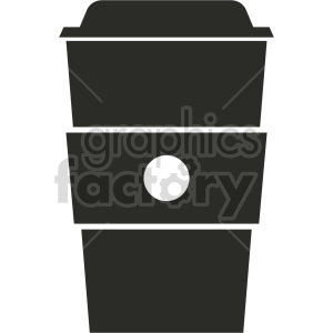 black coffe cup no background vector