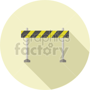 Construction Barrier - Yellow and Black Stripes