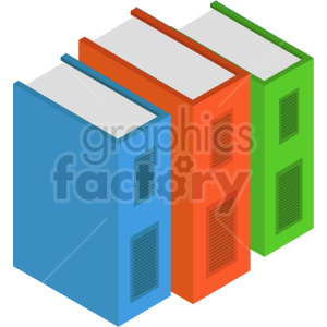 isometric book vector icon clipart 3