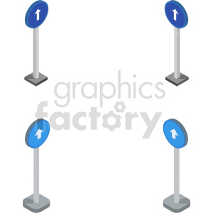   isometric road sign vector icon clipart  stradale1 