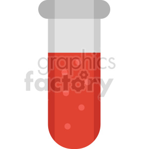A test tube filled with red liquid, with bubbles floating in it. The top has a sealed lid on 
