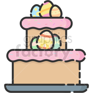 easter cake vector clipart icon